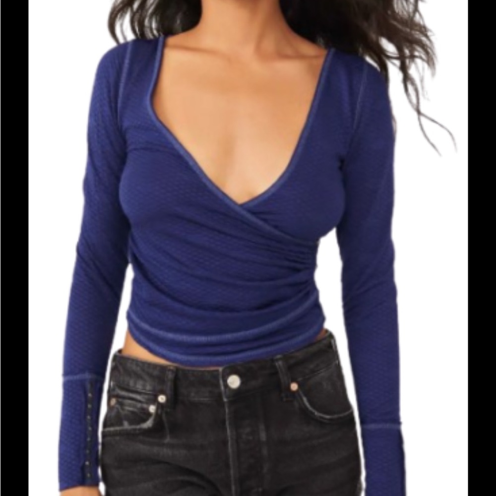 Free People Penny Plunge Neck Stretch Cotton